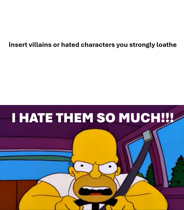 Template meme homer hates who