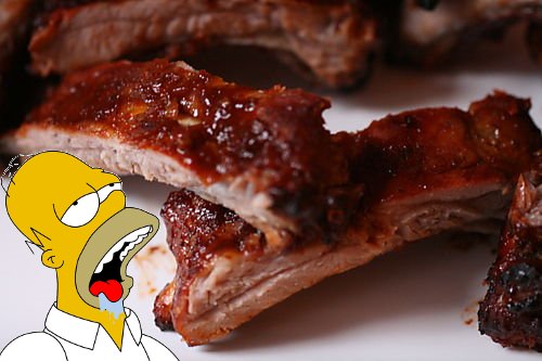homer ribs meme template