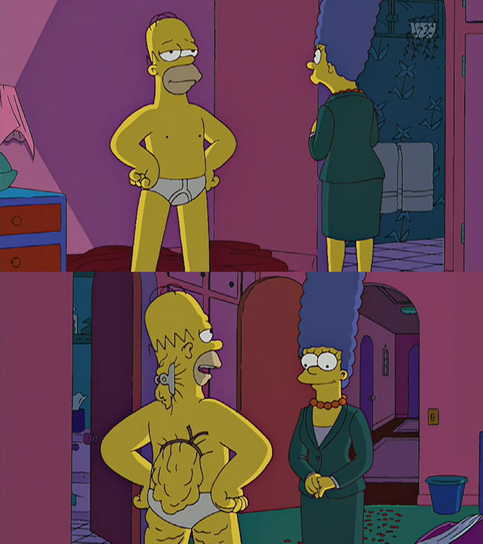 Plantilla de meme Homer Simpson's Back Fat