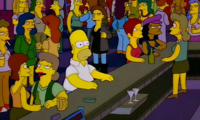Plantilla de meme Homer Simpsons in bar