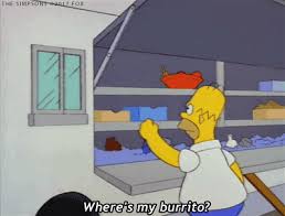 Plantilla de meme Homer where’s my burrito