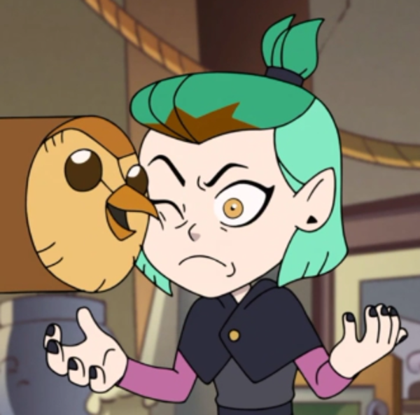 Plantilla de meme Hooty in Amity's Space(The Owl House)