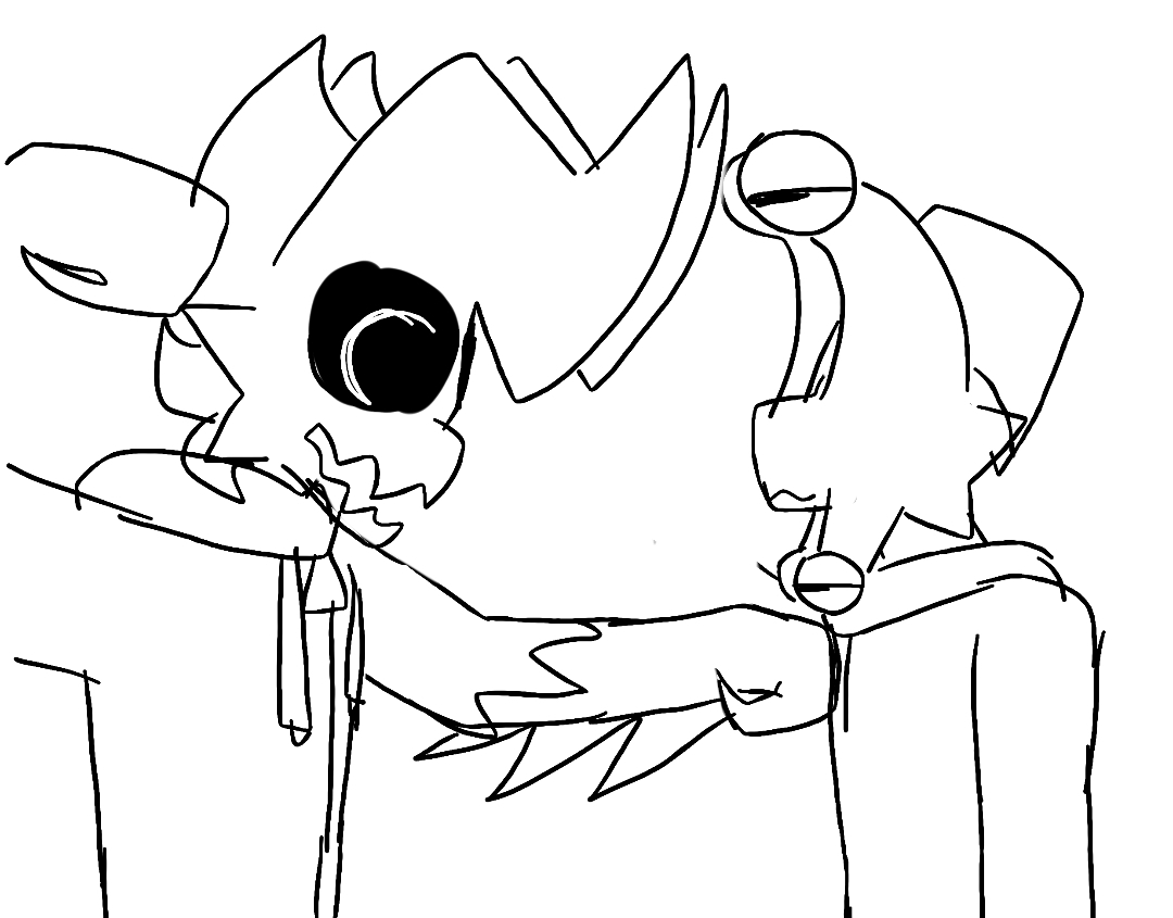 Horror simon punching brud (sprunki) meme template