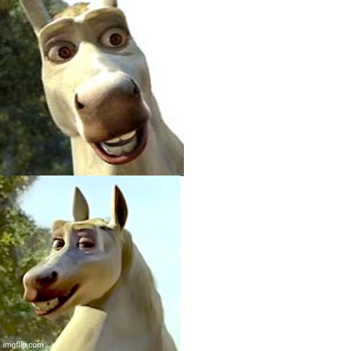 Plantilla de meme Horse Donkey