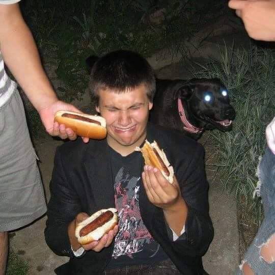 Template meme hot dog kid