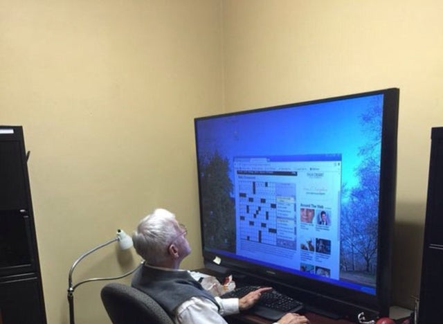 Huge Monitor meme template