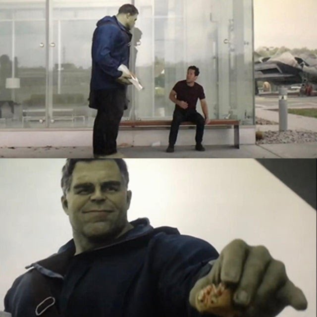 Template meme Hulk and ant man