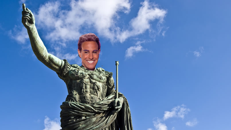 Template meme Hunger Games - Caesar Flickerman (S Tucci) Statue of Caesar