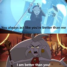 Plantilla de meme I am better than you The Owl House