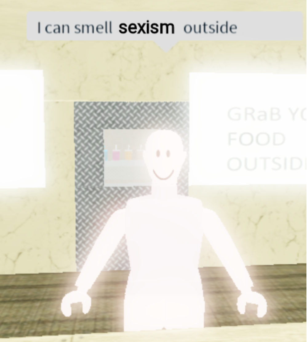 I can smell sexism outside meme template