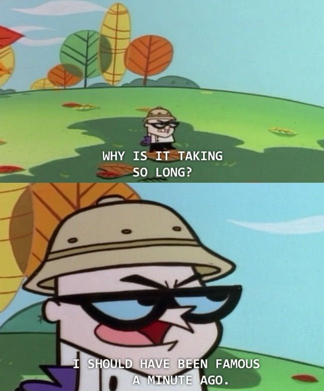 Template meme I should have been famous a minute ago
