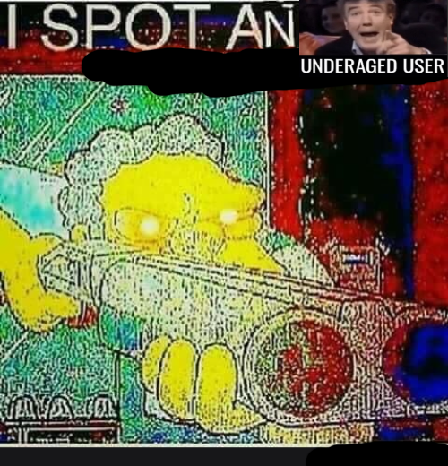 I Spot An Underaged User meme template