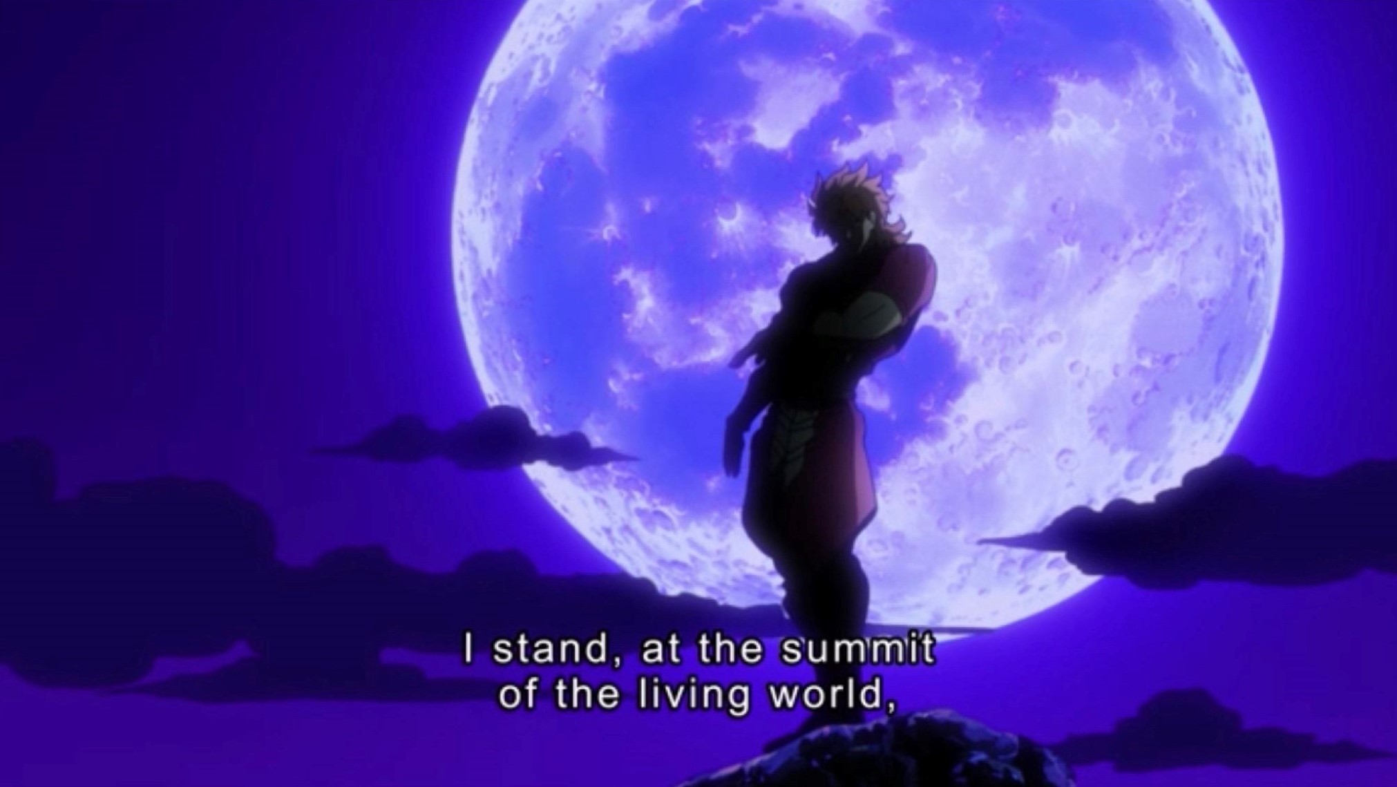 Plantilla de meme I stand at the summit of the living world