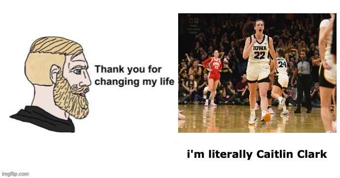 Plantilla de meme im literally Caitlin clark