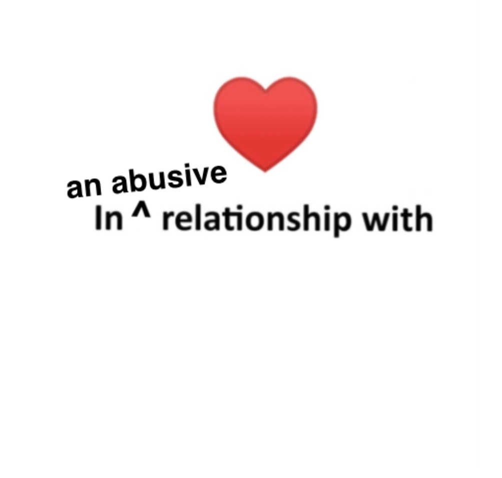 Plantilla de meme In an abusive relationship