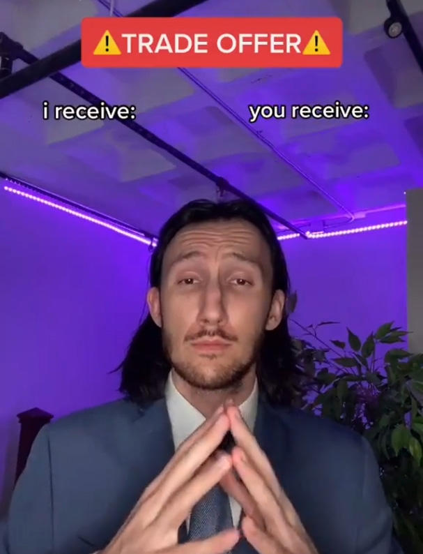 Template meme incoming trade offer