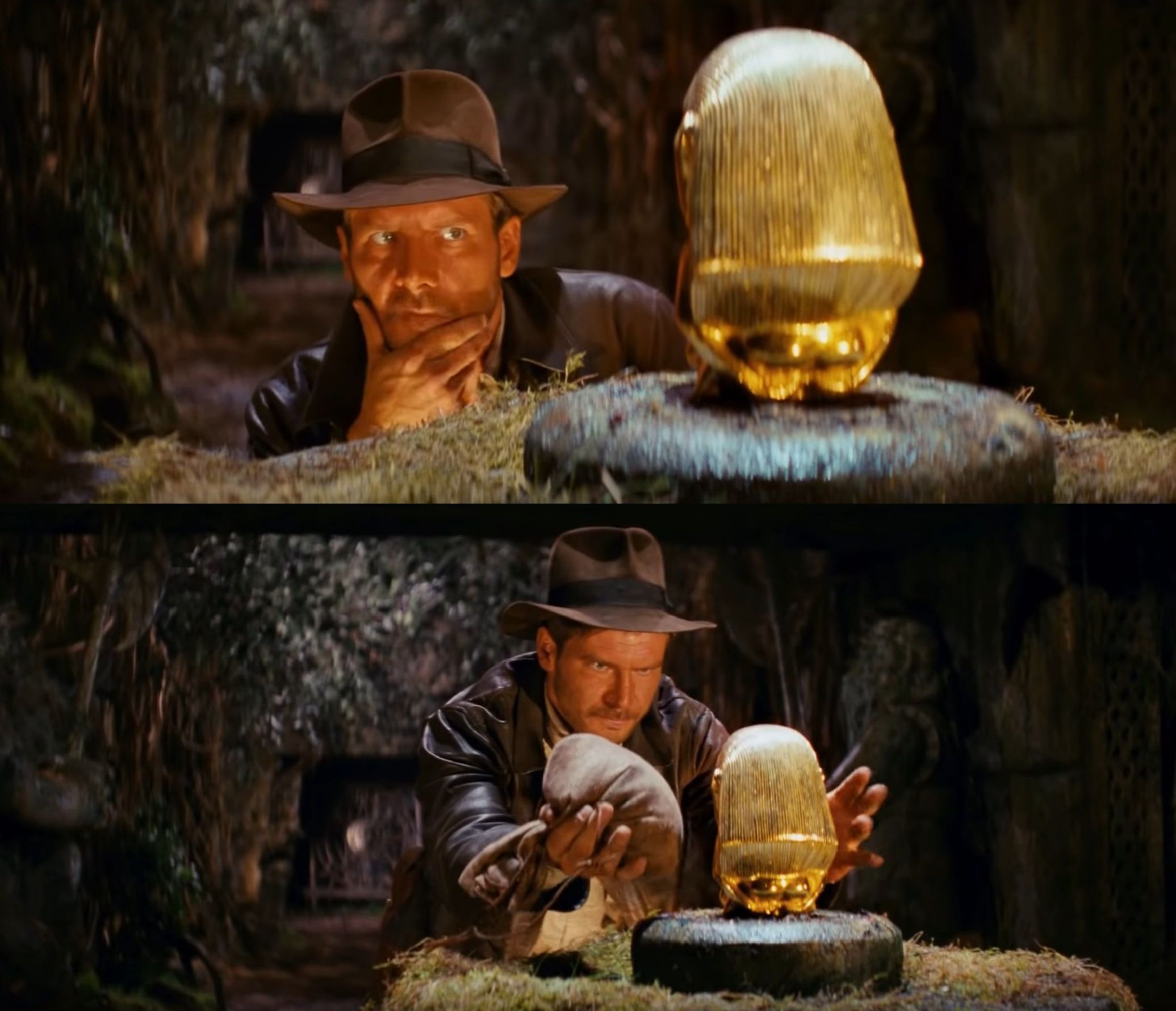 Template meme Indiana Jones swap