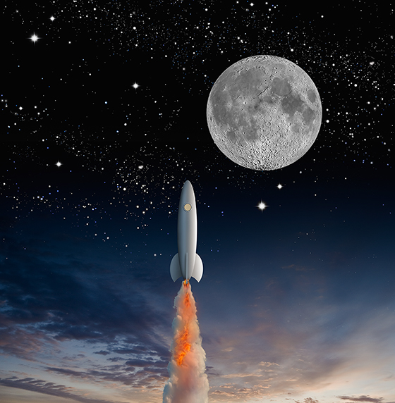 Plantilla de meme Innd to the moon