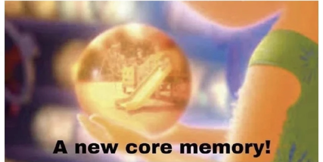 Plantilla de meme Inside out core memory