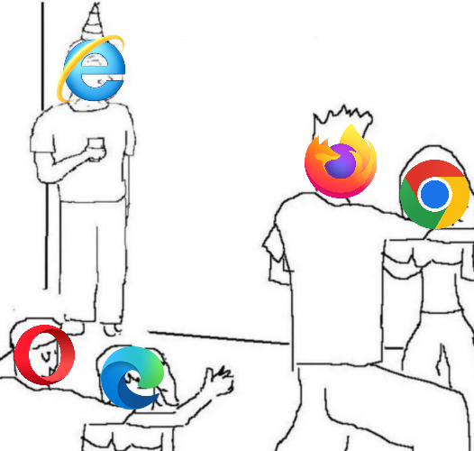 Plantilla de meme Internet Explorer They Don't Know