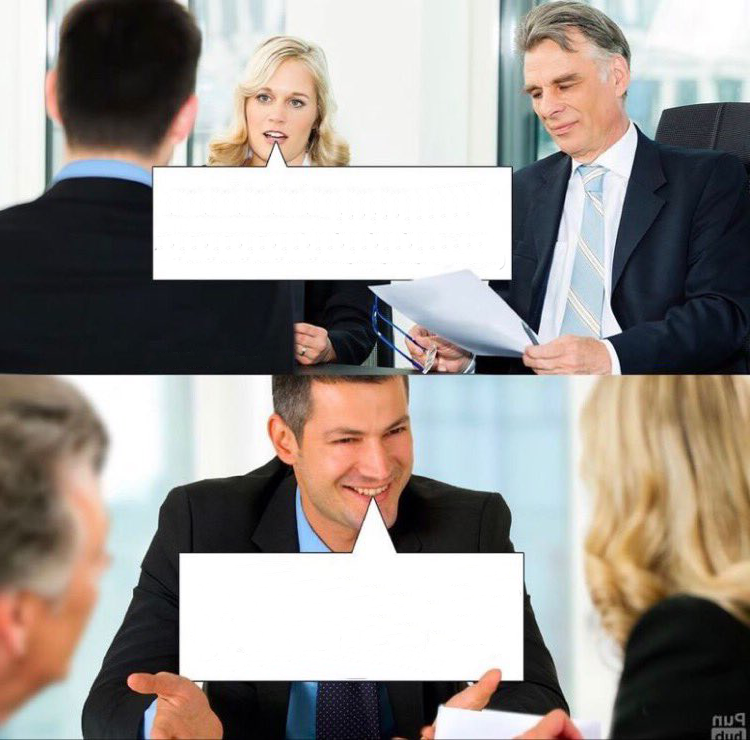 Plantilla de meme Interview