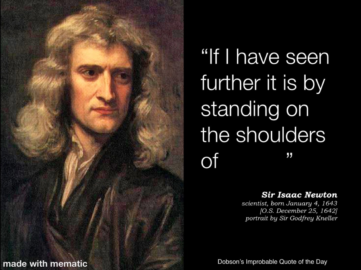 Plantilla de meme Isaac Newton Quote
