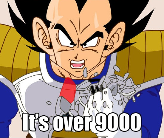 Template meme It's over 9000! (Dragon Ball Z) (Newer Animation)