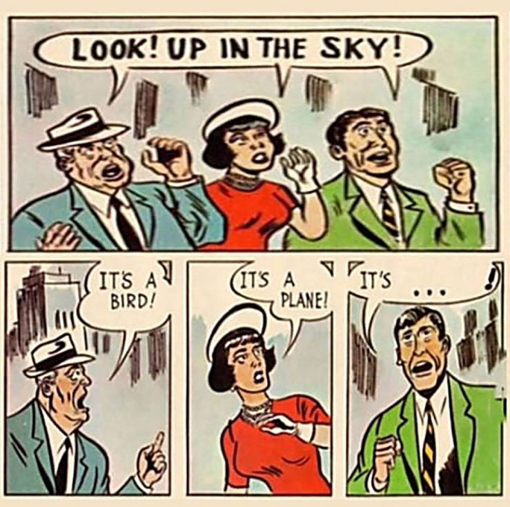 Plantilla de meme Its a bird, Its a plane