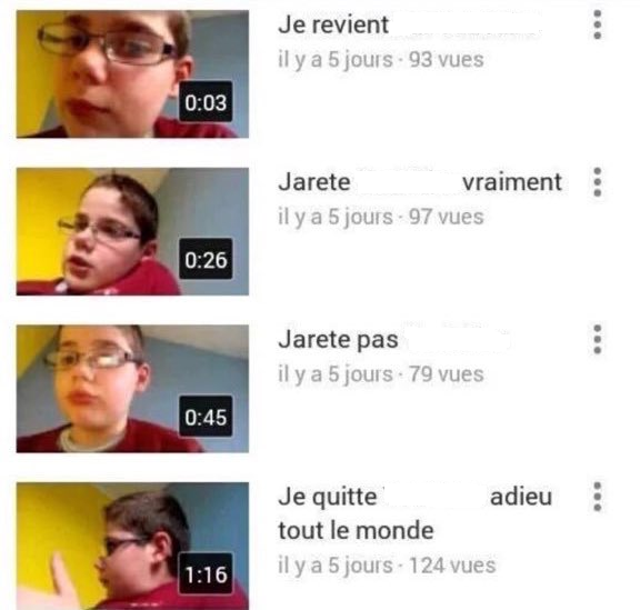 Plantilla de meme j'arrête youtube