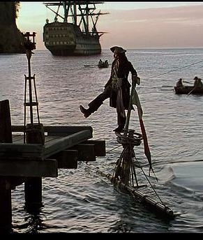 Plantilla de meme Jack Sparrow dock scene