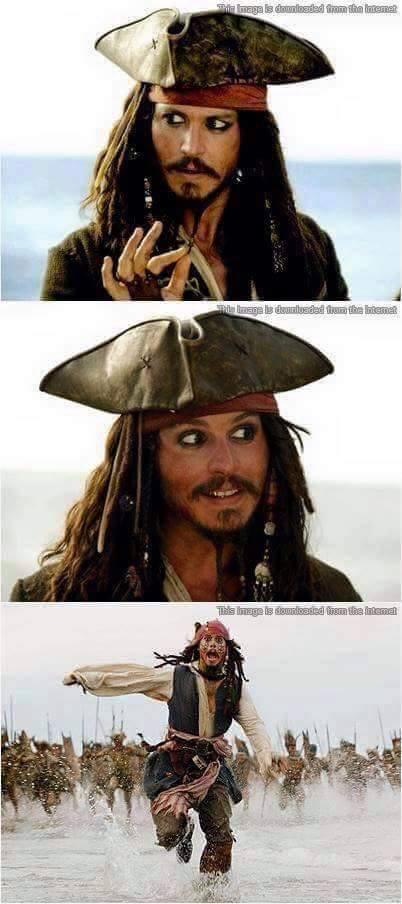 Plantilla de meme jack sparrow run