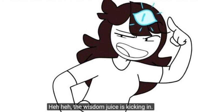 Plantilla de meme Jaiden animations wisdom juice