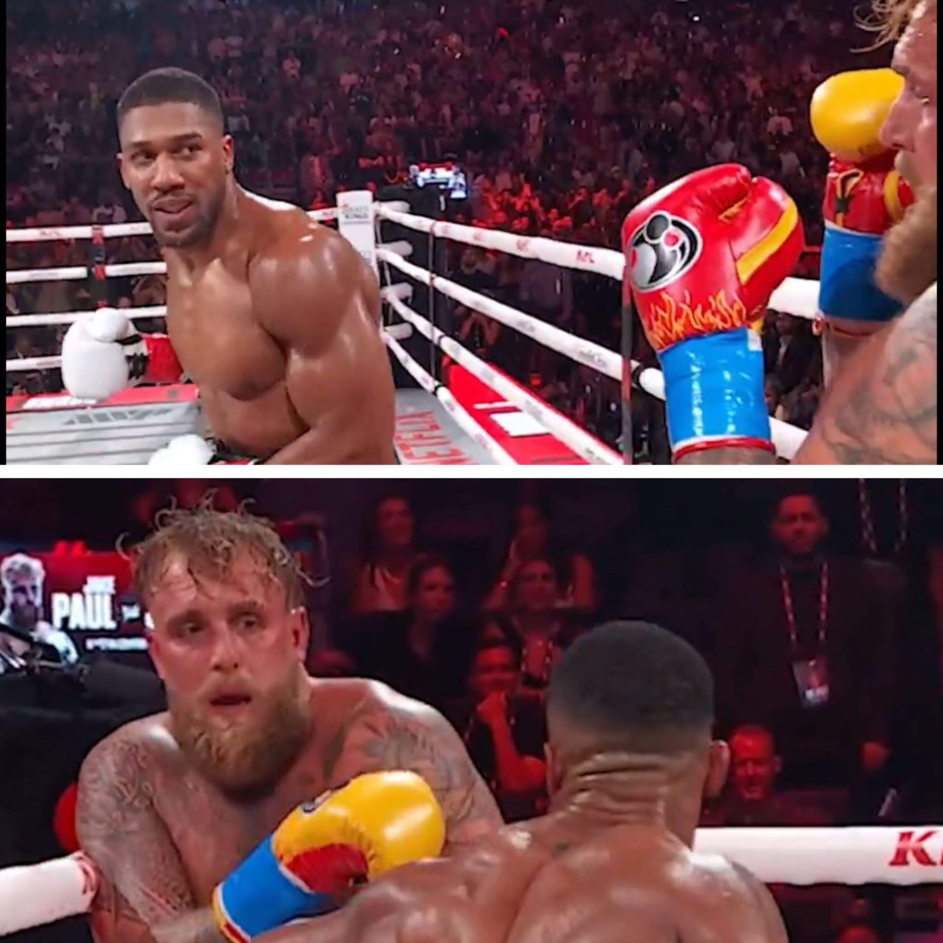 Plantilla de meme jake paul anthony joshua