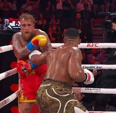 Plantilla de meme Jake Paul right before the knockout