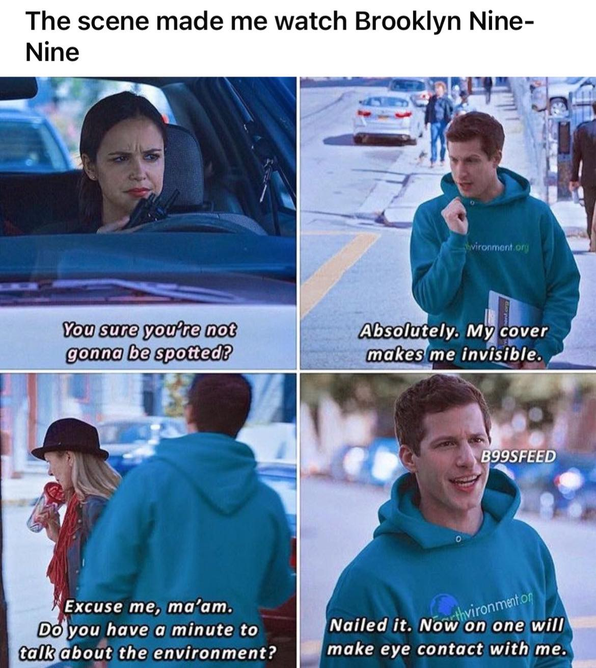 Plantilla de meme jake peralta environment