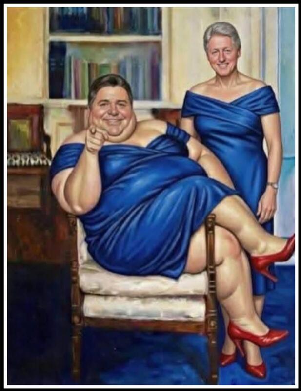 Template meme JB Pritzker & Jailbait Bill in drag