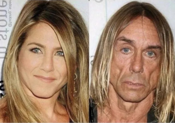 Template meme Jennifer Aniston vs Iggy Pop
