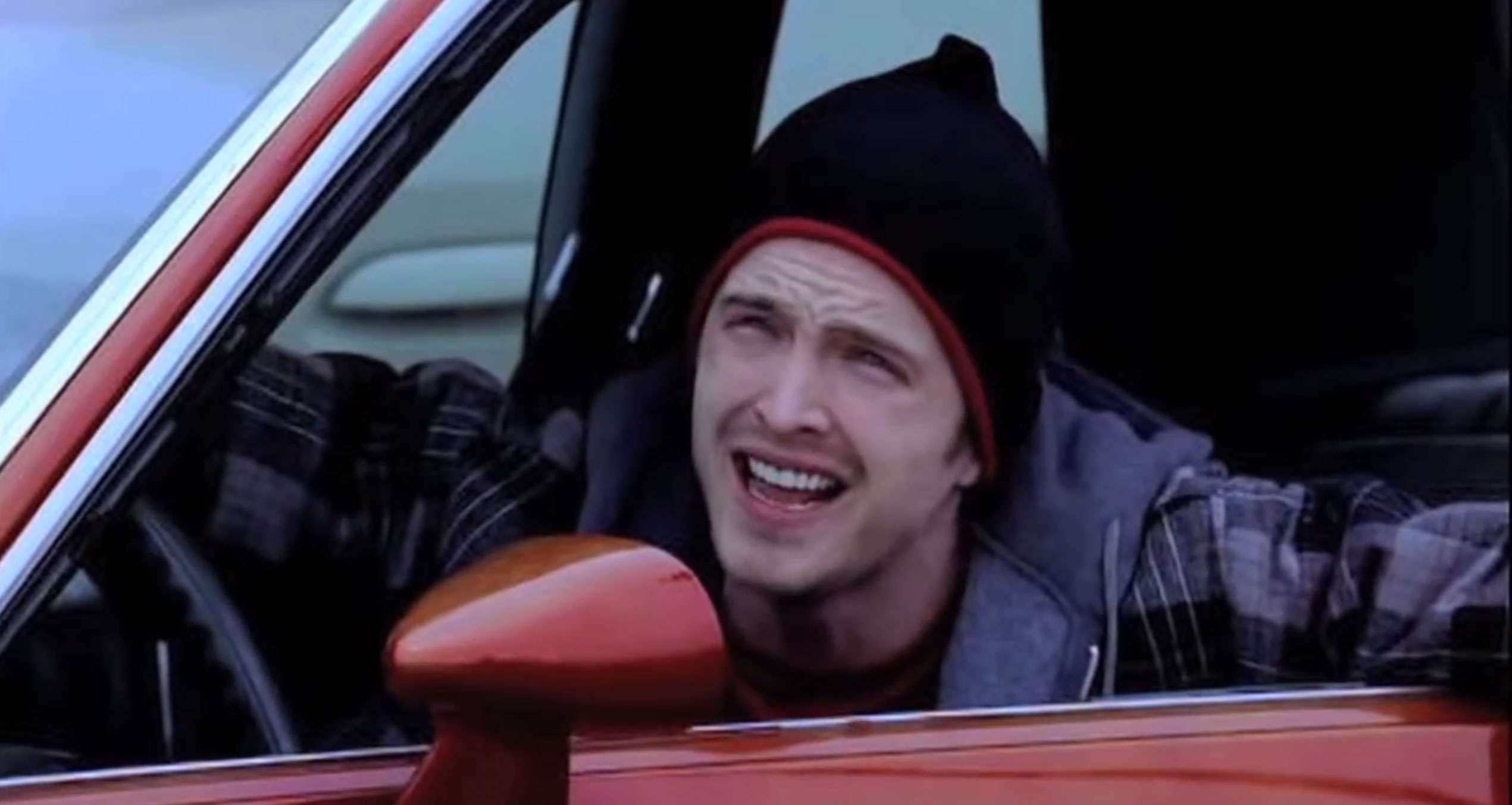 Template meme Jesse Pinkman in Car