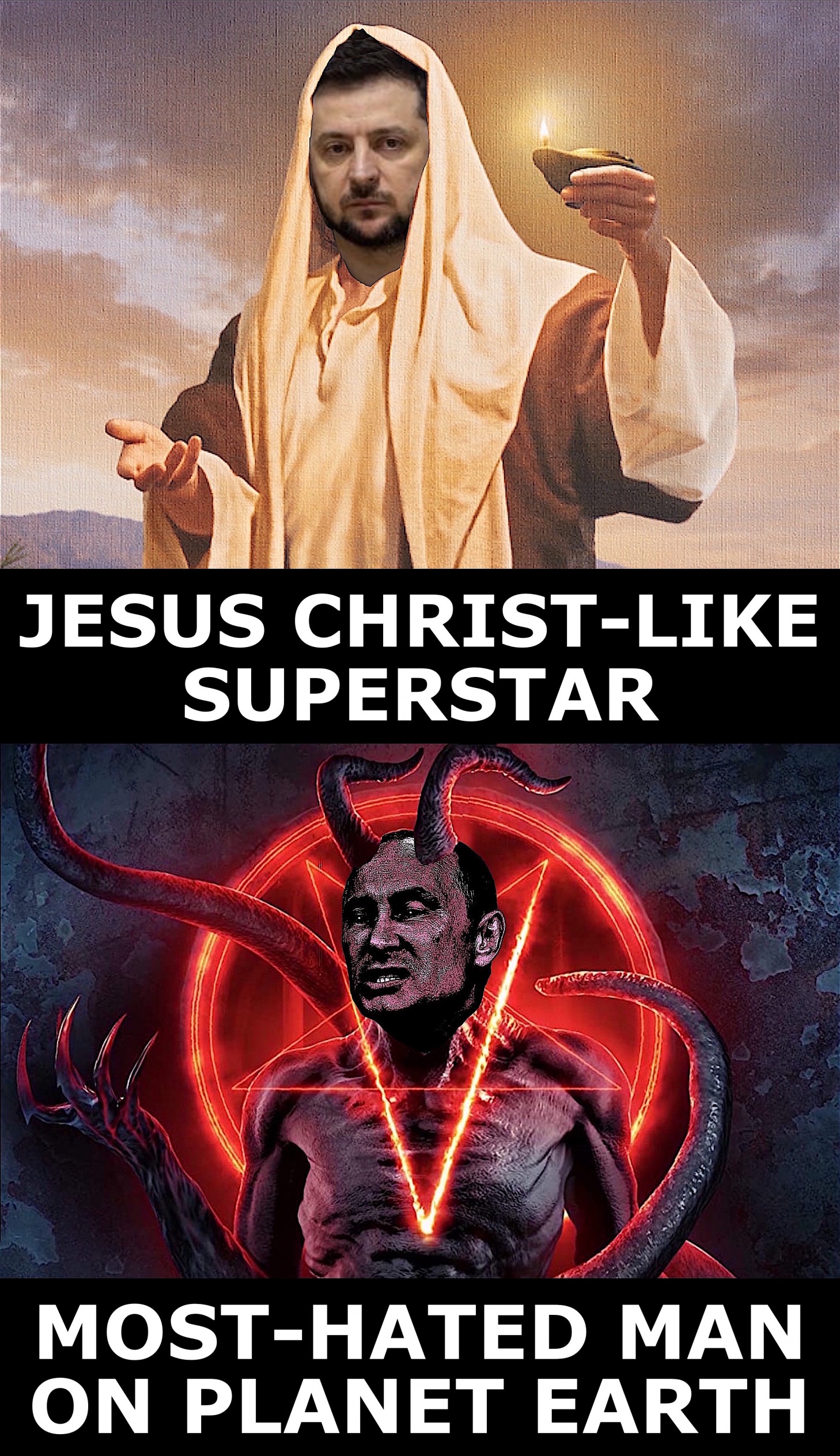 Plantilla de meme Jesus Christ-Like SuperStar Most Hated Man On Planet Earth meme