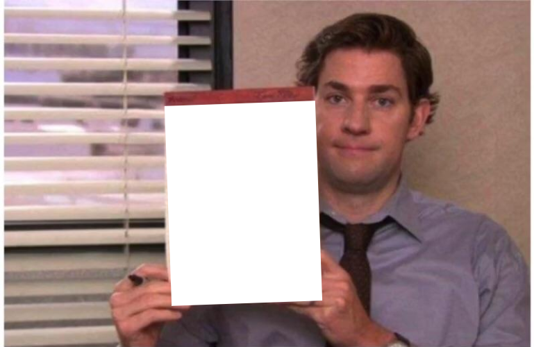 Template meme jim halpert sign