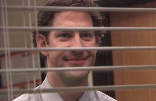 Template meme jim halpert smirking