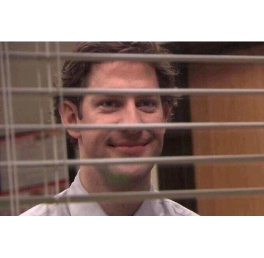 Plantilla de meme Jim Office Blinds