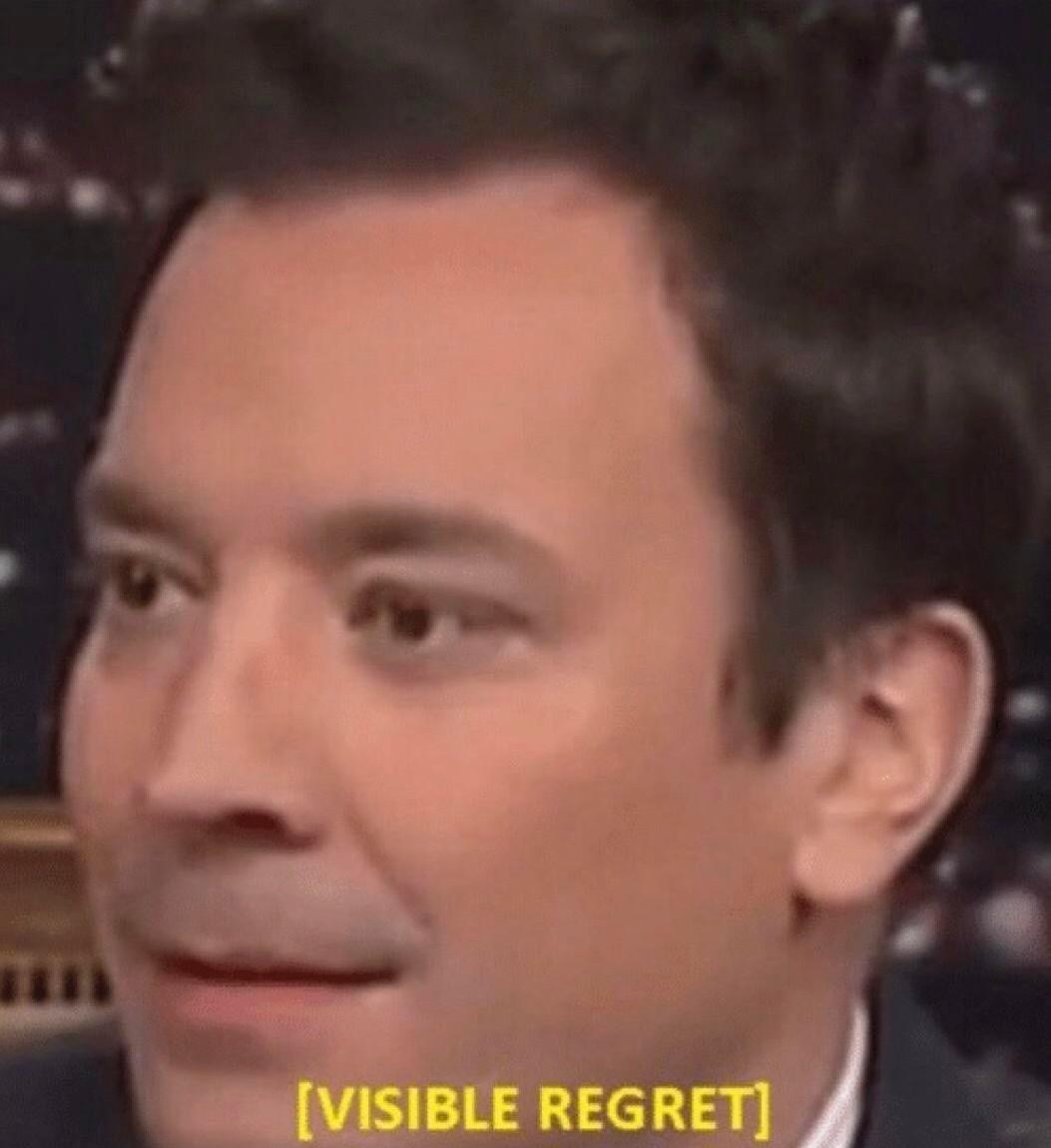 Template meme Jimmy Fallon regret