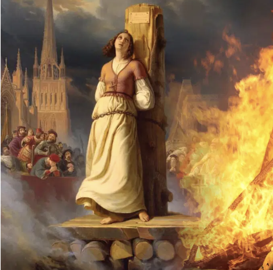 Template meme Joan of Arc, at the stake