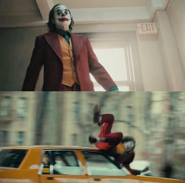 Template meme Joaquin Phoenix Joker Car