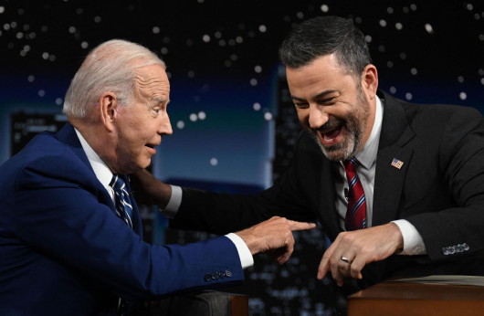 Template meme Joe Biden and Jimmy Kimmel