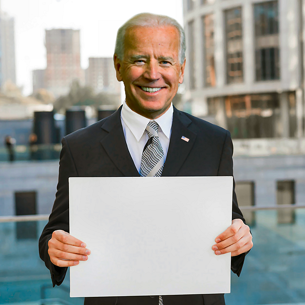 Plantilla de meme Joe Biden Blank Sign