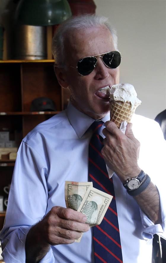 Template meme Joe Biden Ice Cream and Cash