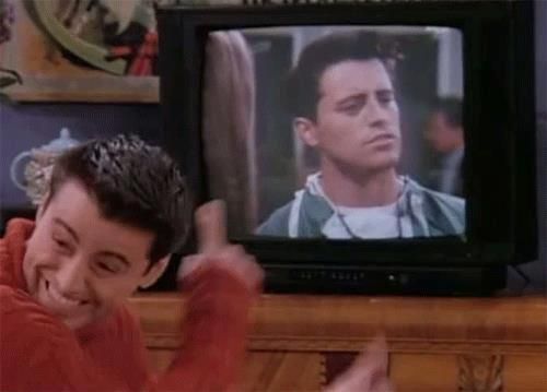 Template meme Joey on TV