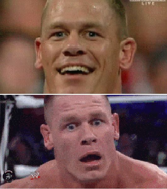 Plantilla de meme John Cena Happy/Sad